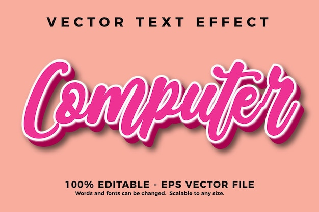 3d style editable vector text effect