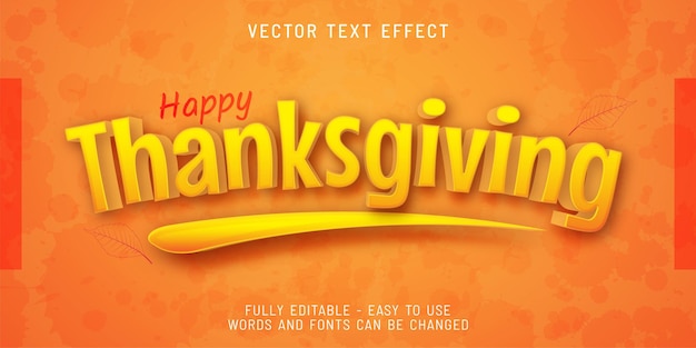 3d style effect text thanksgiving template