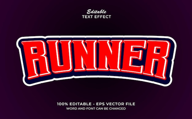 3d style runner text effect