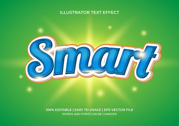 3D style smart text effect