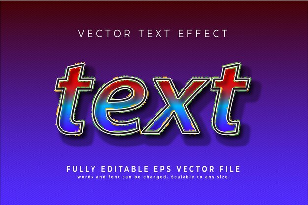 Vector 3d style text effect