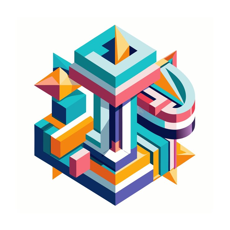 Vector 3d style vector illustration