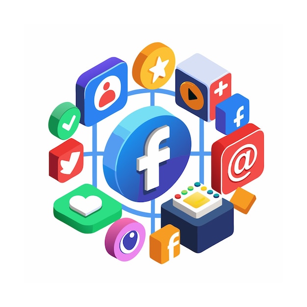 3D style vector illustration