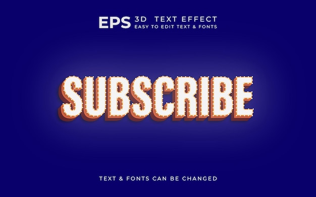 3D SUBSCRIBE TEXT EFFECT