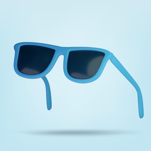 3d sunglasses realistic glasses on blue background Vector illustration