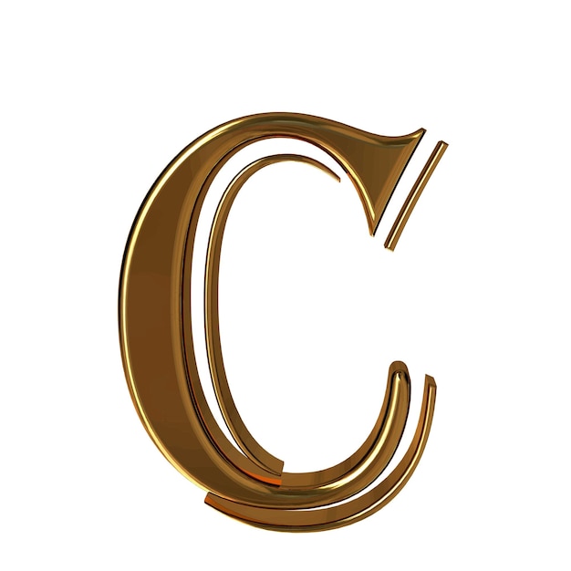 Vector 3d symbol made of gold