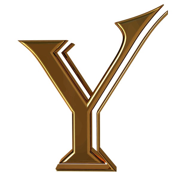 Vector 3d symbol made of gold