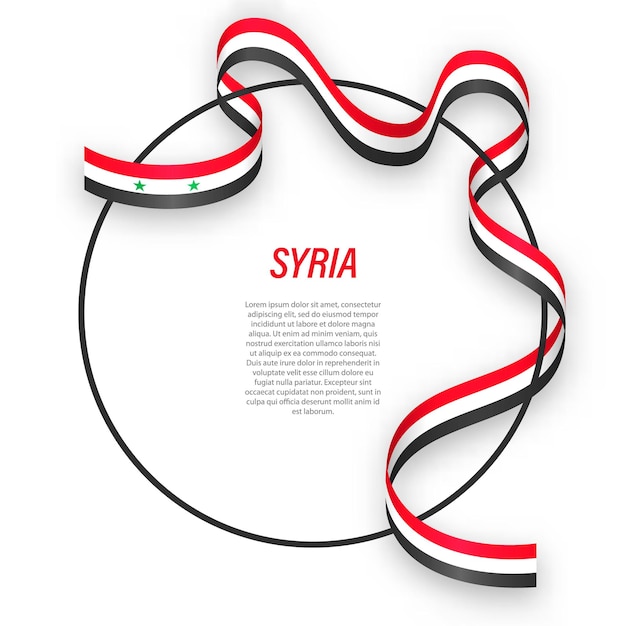 3d syria with national flag.