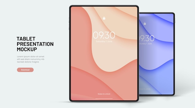 3D tablet frame minder leeg scherm Leeg scherm apparaat tablet mockup element Kan worden gebruikt voor mobiele