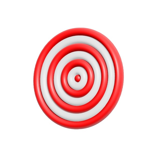 3d target icon on white background dartboard for darts