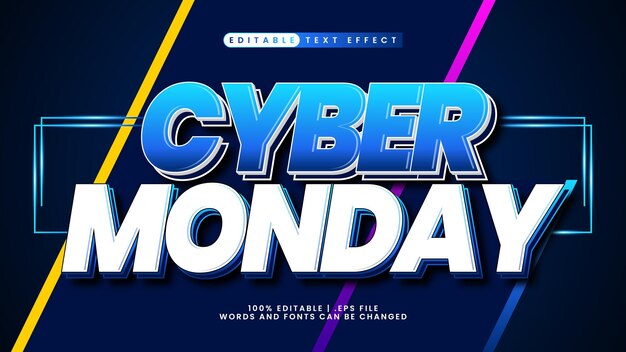 3D tekst effect cyber maandag