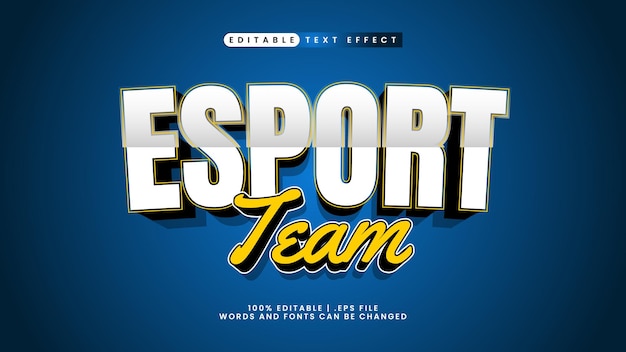 3d tekst effect esport team