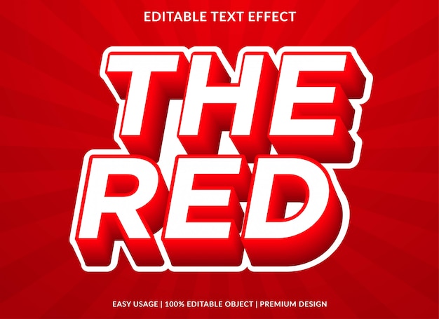 3D-tekst effect sjabloon met retro type stijl en vetgedrukte tekst