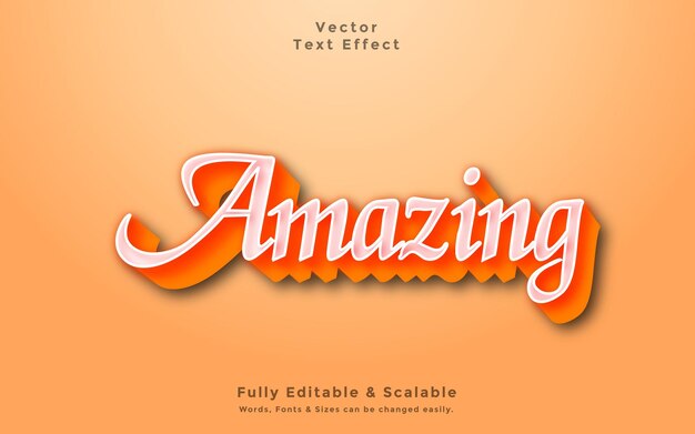 3D-teksteffect vector Geweldig