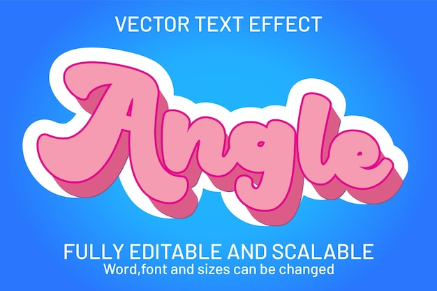 3D-teksteffect vectorontwerp Hoek