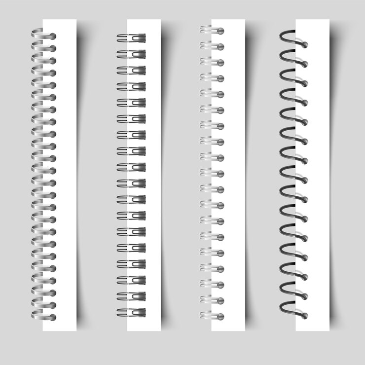 Vector 3d template metal binder to view