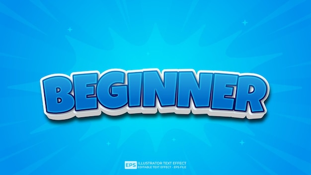 3D Text Beginner editable text effect font