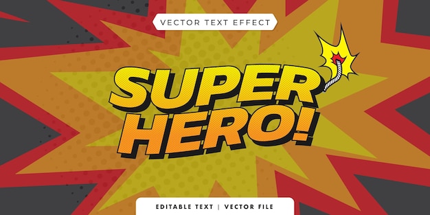 3D TEXT COMIC HERO