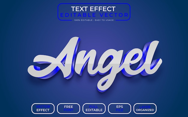 3d text effect angel