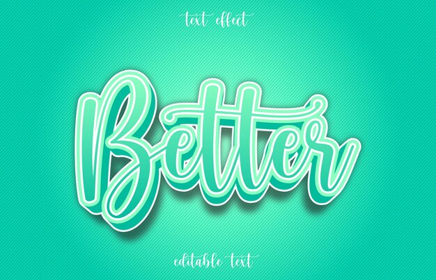 Vector 3d text effect better editable