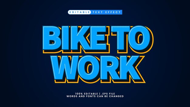 3D-текстовый эффект велосипед на работу