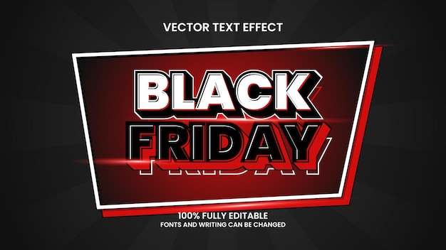 3d text effect black friday