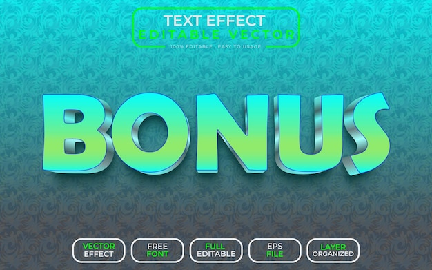 3d text effect bonus