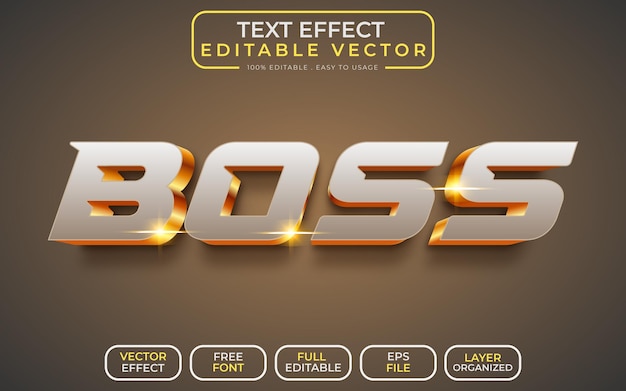 3d text effect boss