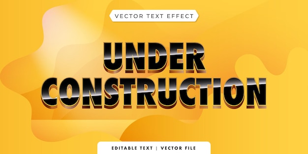 3d text effect under construction