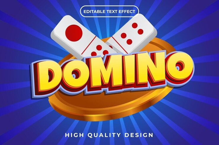 3D Text Effect Domino