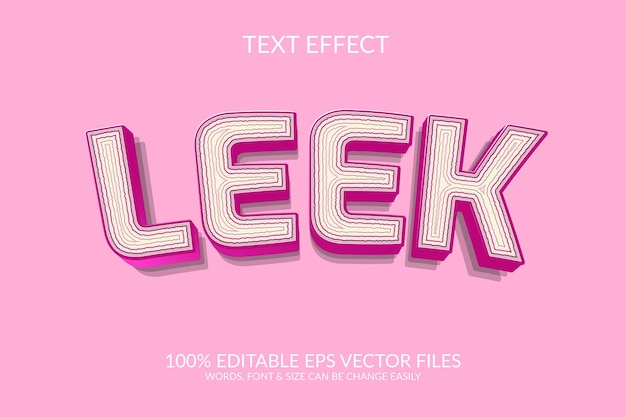 3d text effect editable to change