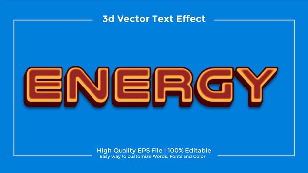 3d text effect editable high quality vector template
