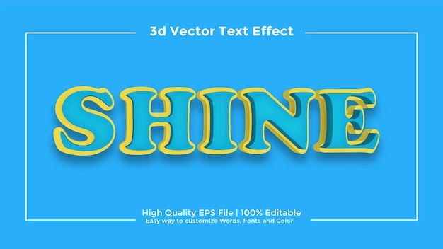 3d text effect editable high quality vector template
