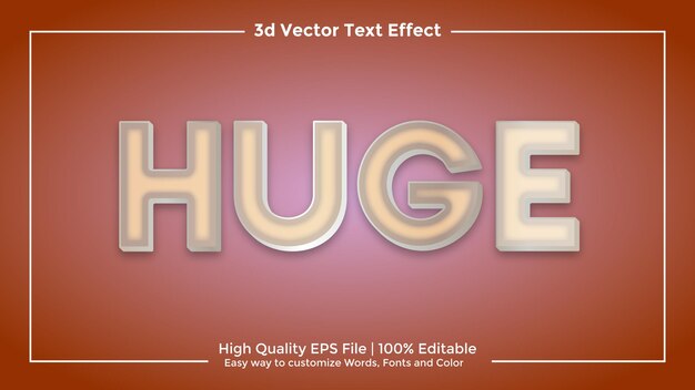 Vector 3d text effect eps vector format high quality fully editable