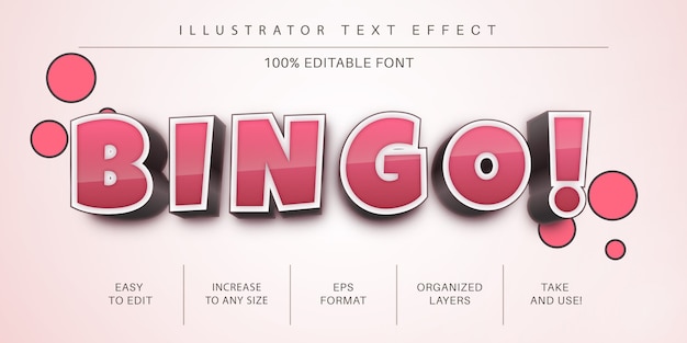 Vector 3d text effect, font style