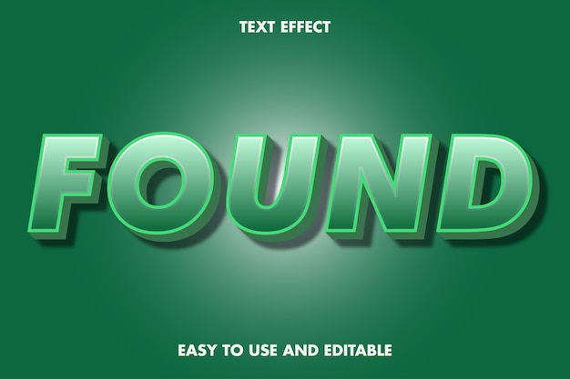 3D Text Effect - Found. easy to use and editable.