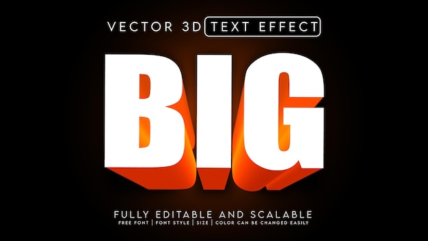 Vector 3d text effect _fully editable and scalable vector _big_word