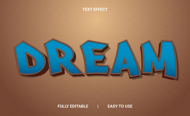 Vector 3d text effect fully editable