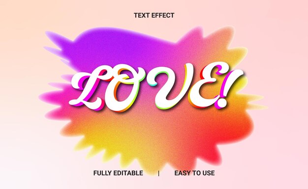 Vector 3d text effect fully editable