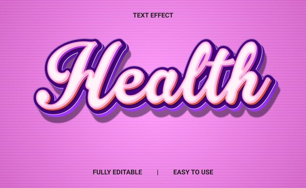 Vector 3d text effect fully editable