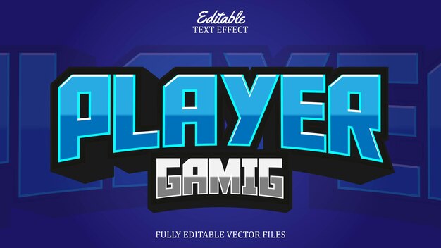 3D text effect game theme