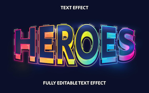 3D TEXT EFFECT HEROES