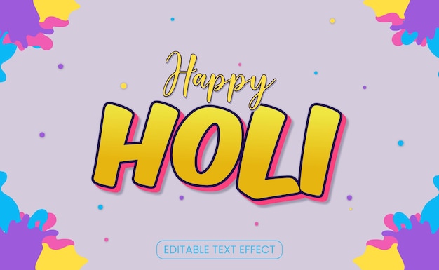 3D Text Effect Holi