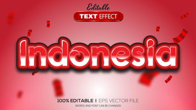 3d text effect independent day indonesia