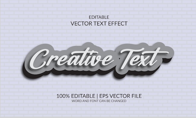 3D Text Effect Logo Design