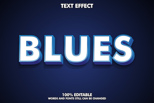 3D text effect, modern font template