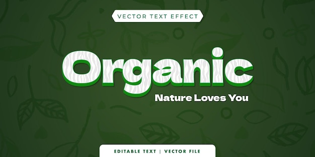 Vector 3d text effect organic