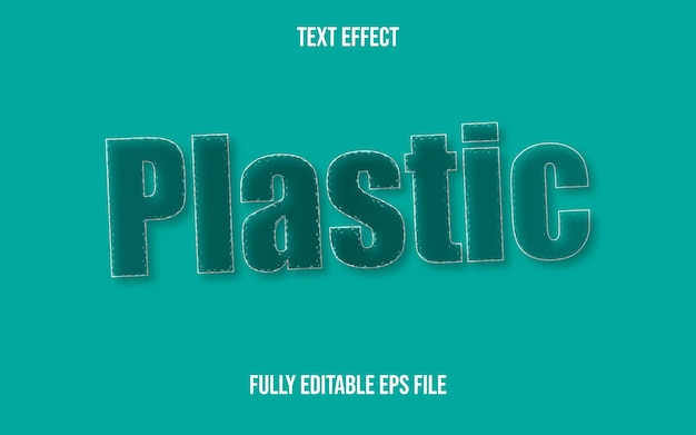 3d Text Effect Plastic