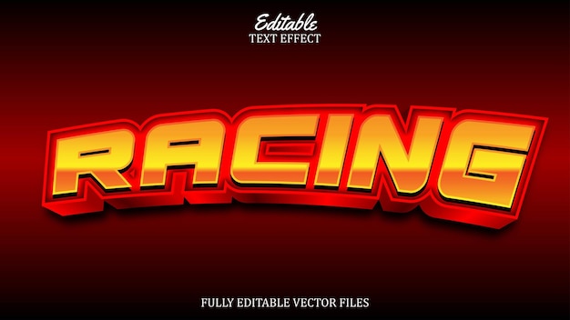 3d text effect racing theme