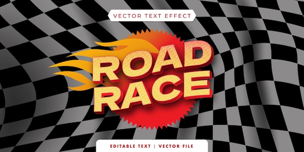 3d text effect road race